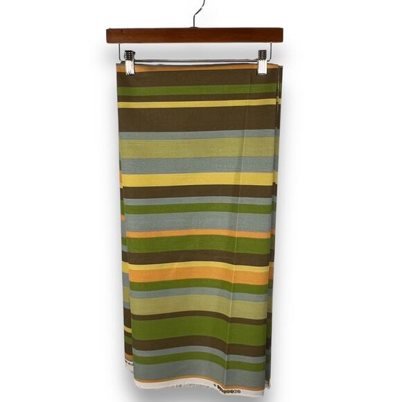 Robert Allen Striped Cotton Fabric 2.75 Yards Upholstery Retro Mod 56” 2008 - Picture 3 of 6